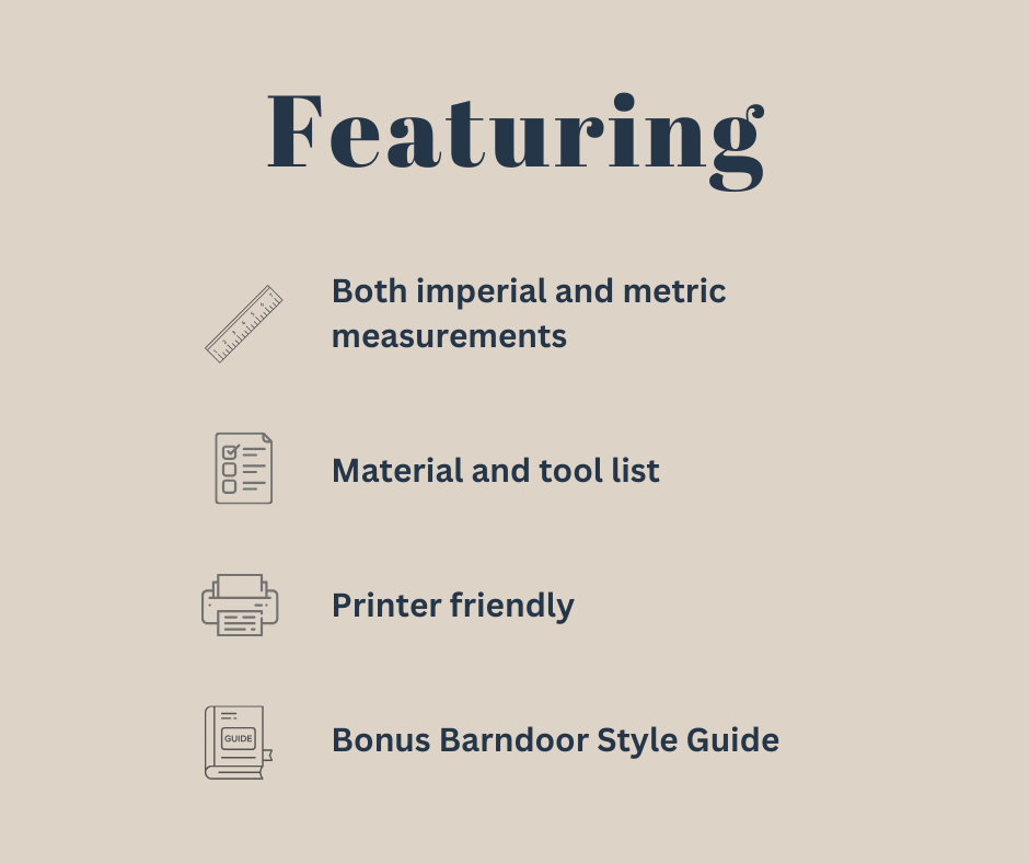DIY Plan - Build your own custom Barn Doors - The EASY digital building guide for beginner or advanced builders!